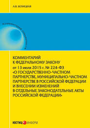 Комментарий к Федеральному закону от 13 июля 2015 г. № 224-ФЗ «О государственно-частном партнерстве, муниципально-частном партнерстве в Российской Федерации и внесении изменений в отдельные законодате