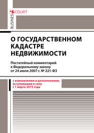 Комментарий к Федеральному закону от 24 июля 2007 г. №221-ФЗ «О государственном кадастре недвижимости» (постатейный)