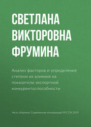 Анализ факторов и определение степени их влияния на показатели экспортной конкурентоспособности