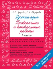 Русский язык. 1 класс. Проверочные и контрольные работы