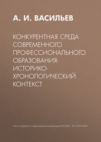 Конкурентная среда современного профессионального образования: историко-хронологический контекст