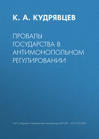 Провалы государства в антимонопольном регулировании