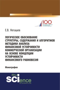 Логическое обоснование структуры, содержания и алгоритмов методики анализа финансовой устойчивости коммерческой организации на основе концепции устойчивости финансового равновесия. (Магистратура). Монография.