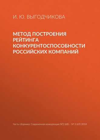 Метод построения рейтинга конкурентоспособности российских компаний