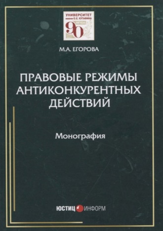 Правовые режимы антиконкурентных действий